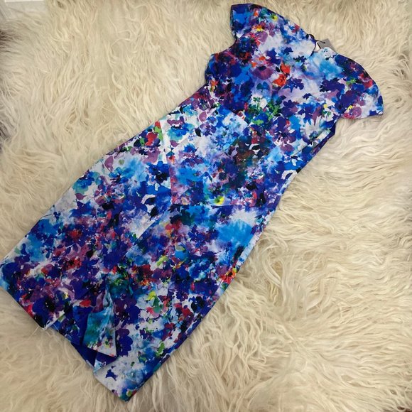 BLACK HALO Floral Print Knee-Length Dress - Picture 11 of 13